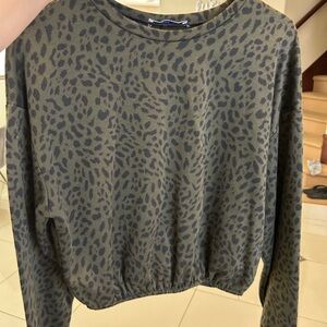 Leopard Print Long Sleeve Top